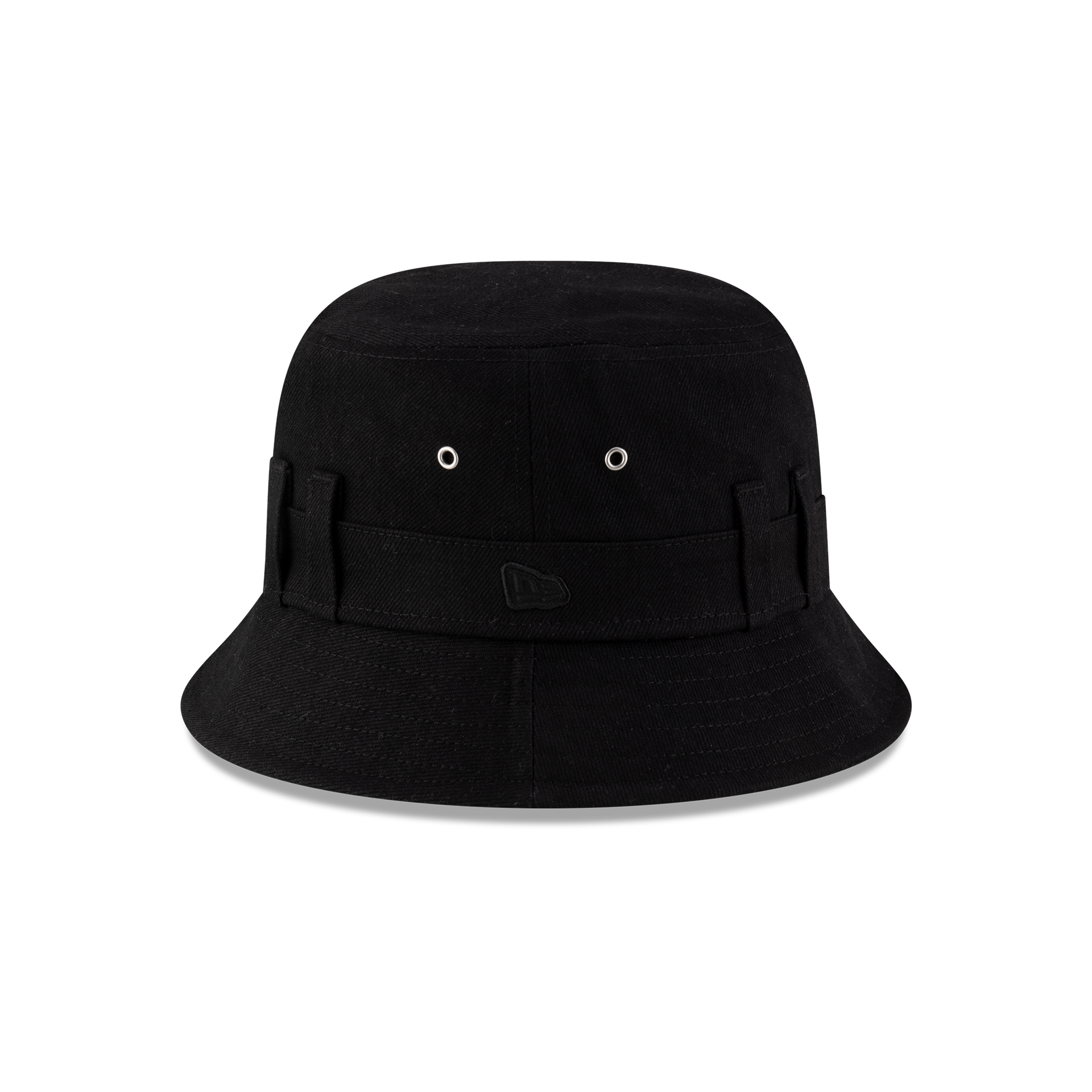 New Era Branded Belt Loop Denim Black Bucket Hat
