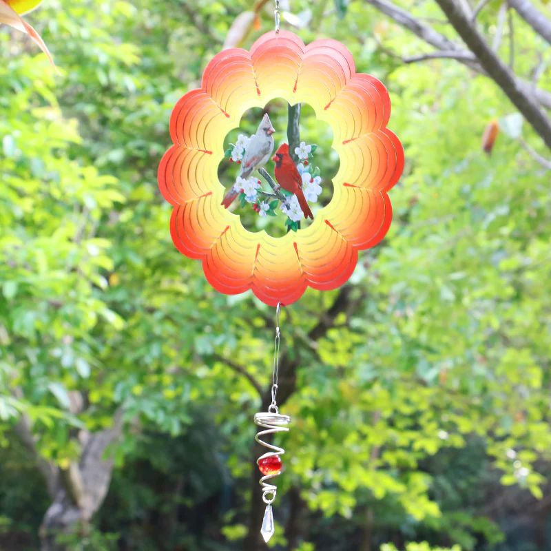 Hot New Year's Sales🔥Top Selling - 3D Garden Decorative Cardinal Wind Spinner