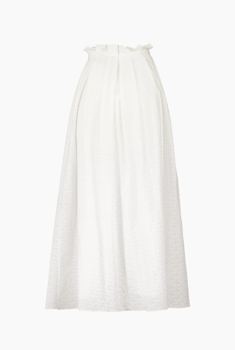 Maxi falda en tono blanco con cinta