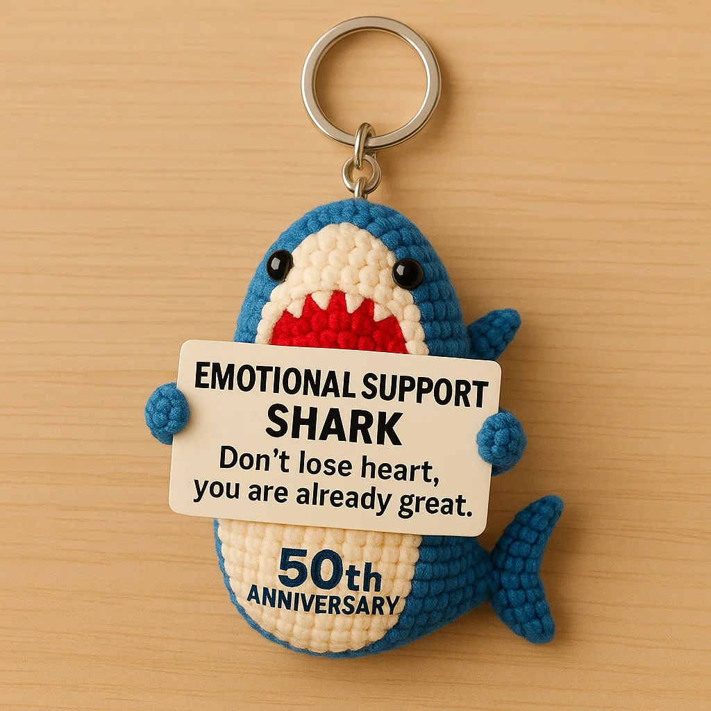J*ws 50th Anniversary Crochet Emotional Support Doll Keychain