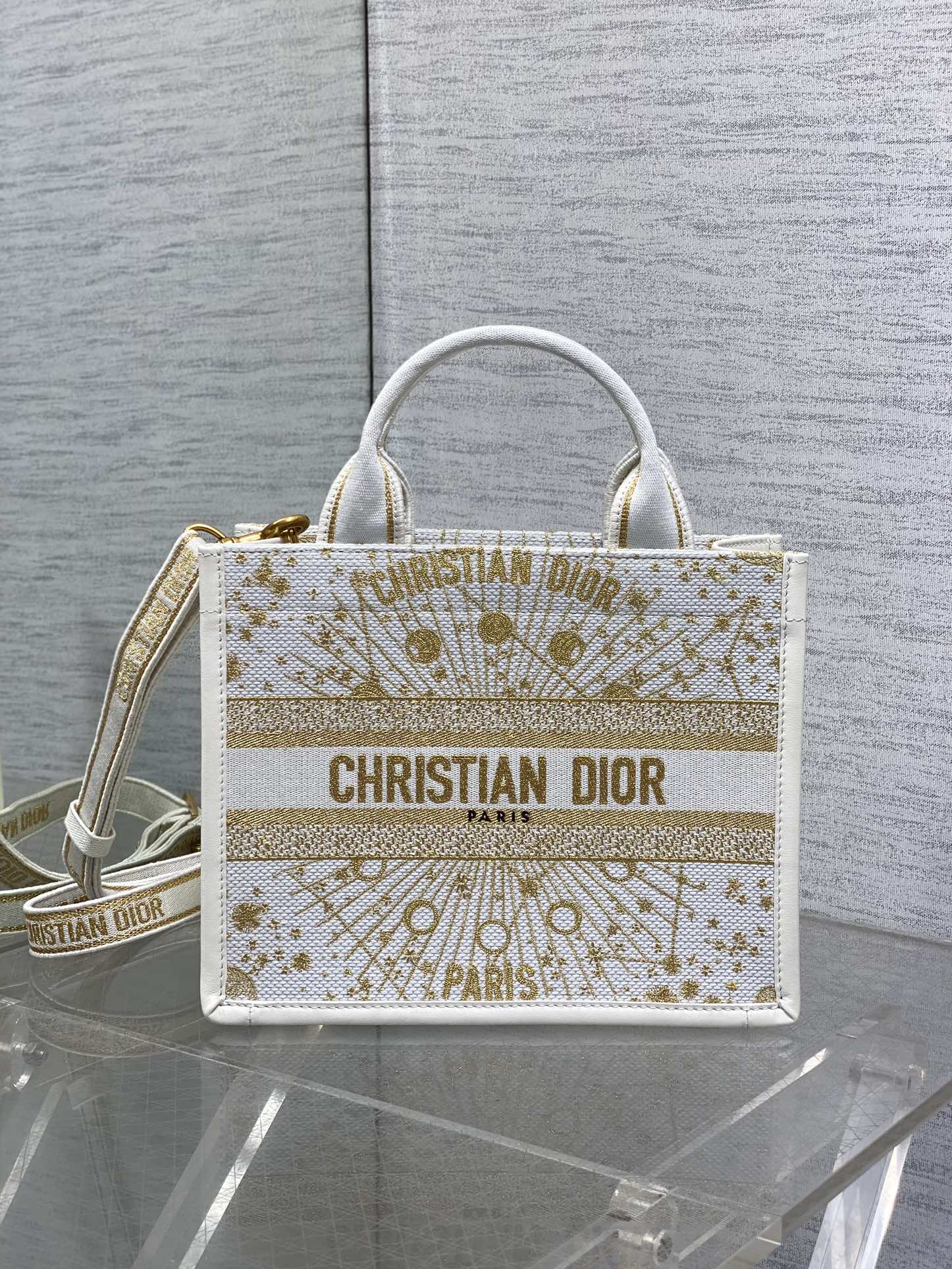 Dior Embroidered Tote Small