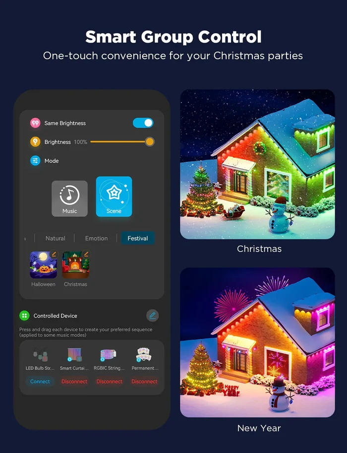 🎄Christmas Sale 70% OFF -- Wi-Fi Bluetooth Smart Permanent Led for outdoor