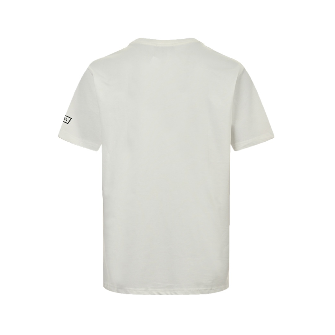Chanel small logo on the neckline simple letters solid color short sleeves