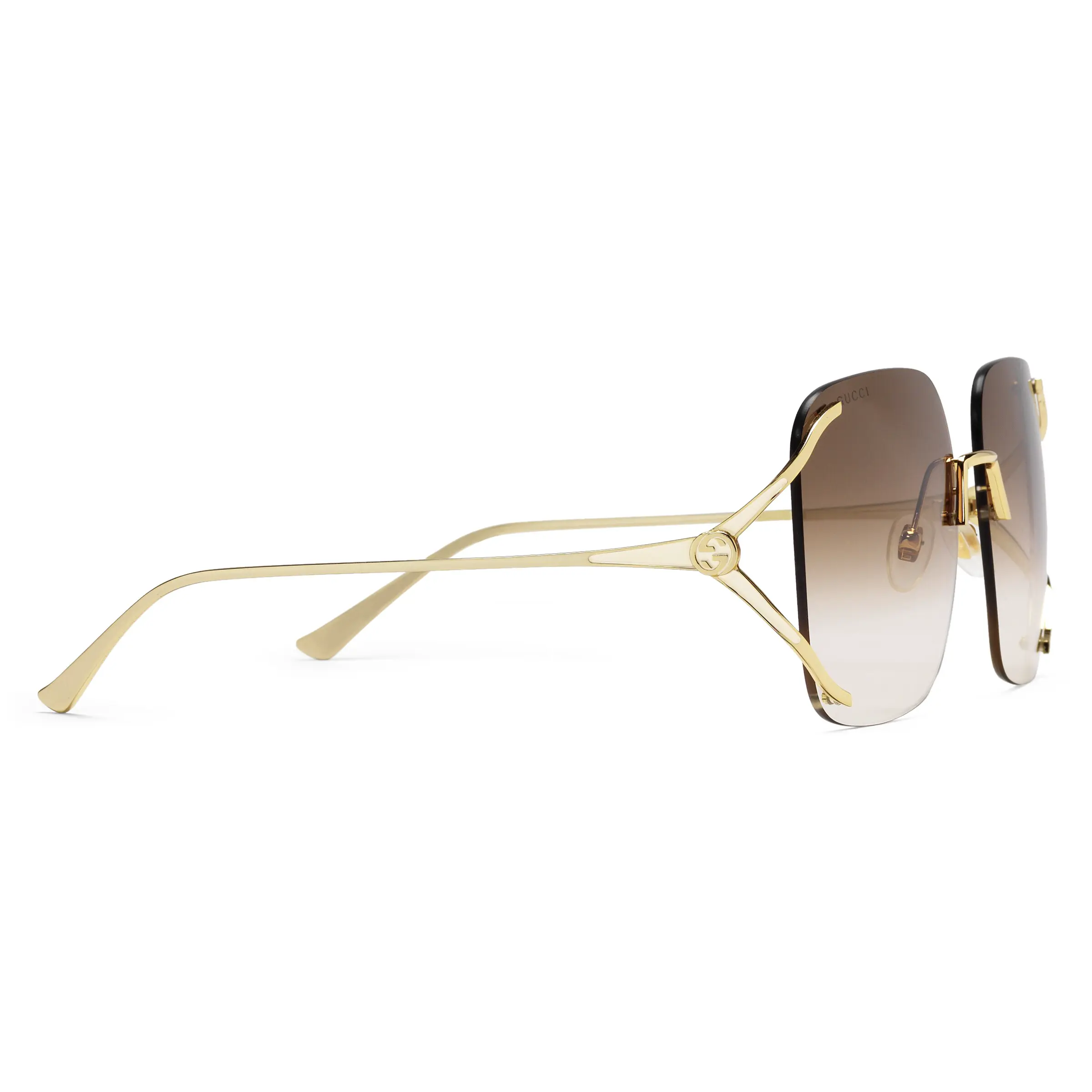 Gucci square metal sunglasses
