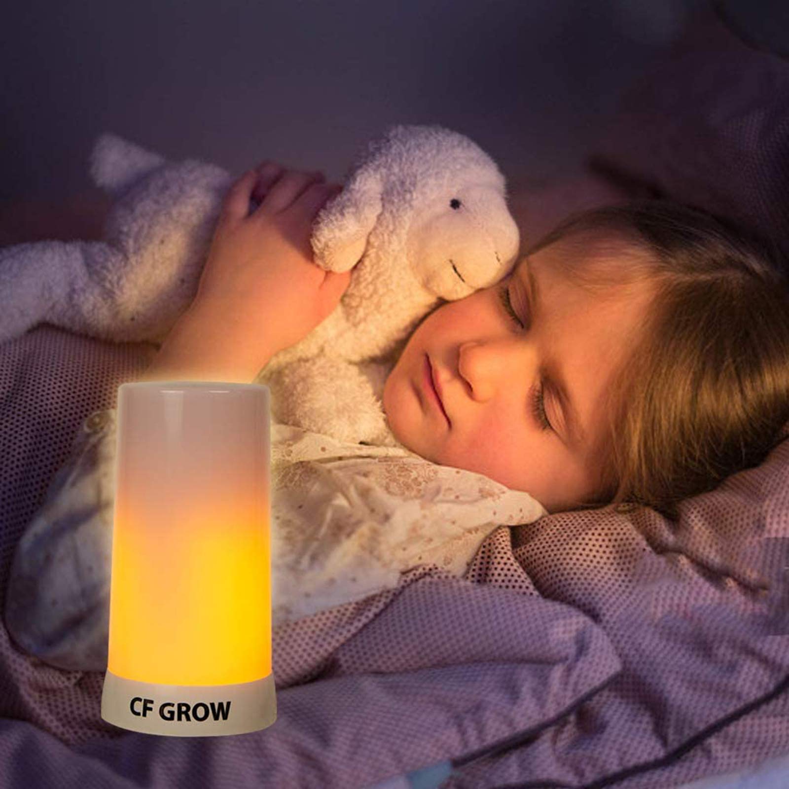 🔥LED Flame Effect Flickering Light, USB Rechargeable, 4 Mode Lights, Wireless Remote & Timer
