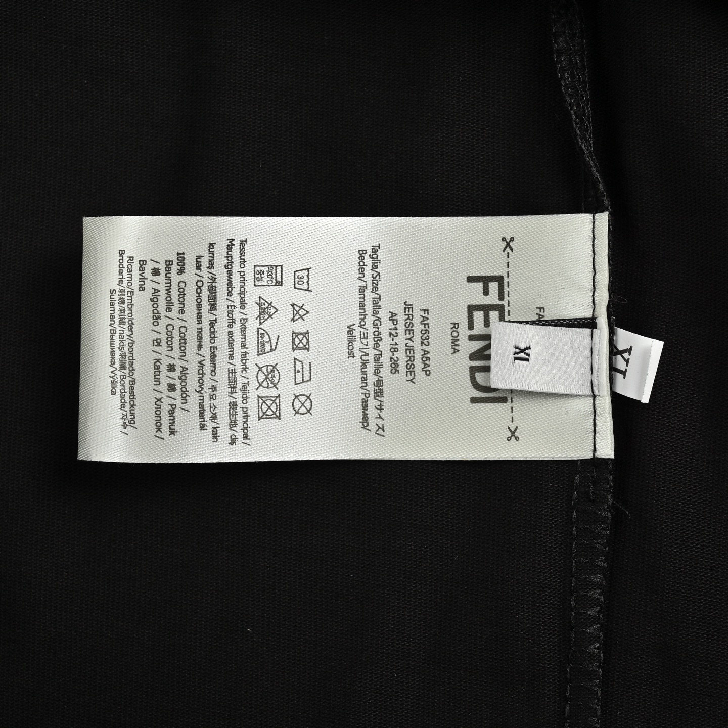 Fendi 25ss personalized F letter print short sleeve