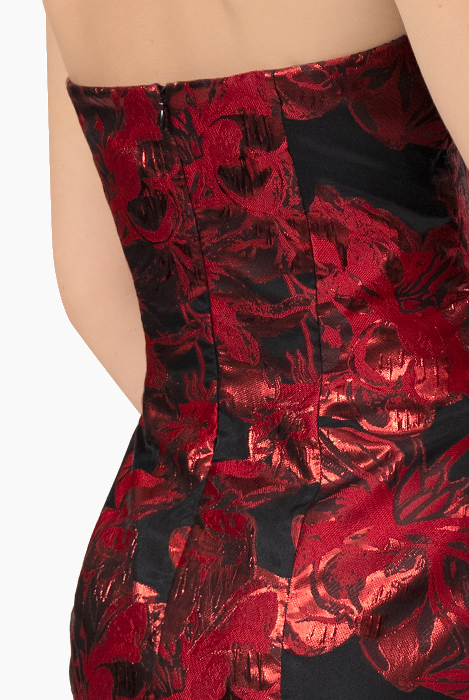 Vestido strapless largo