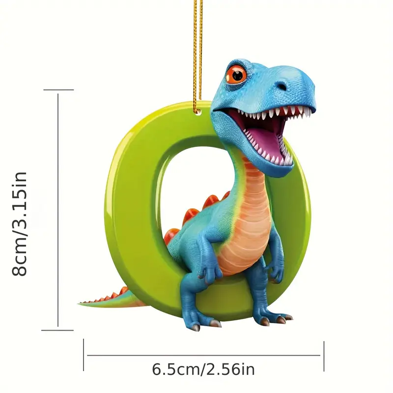 🦖🦖Christmas Dinosaur Alphabet Ornaments