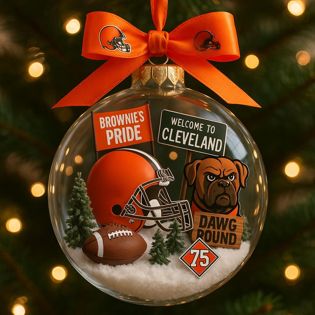 Cleveland Browns Commemorative Christmas Ornament