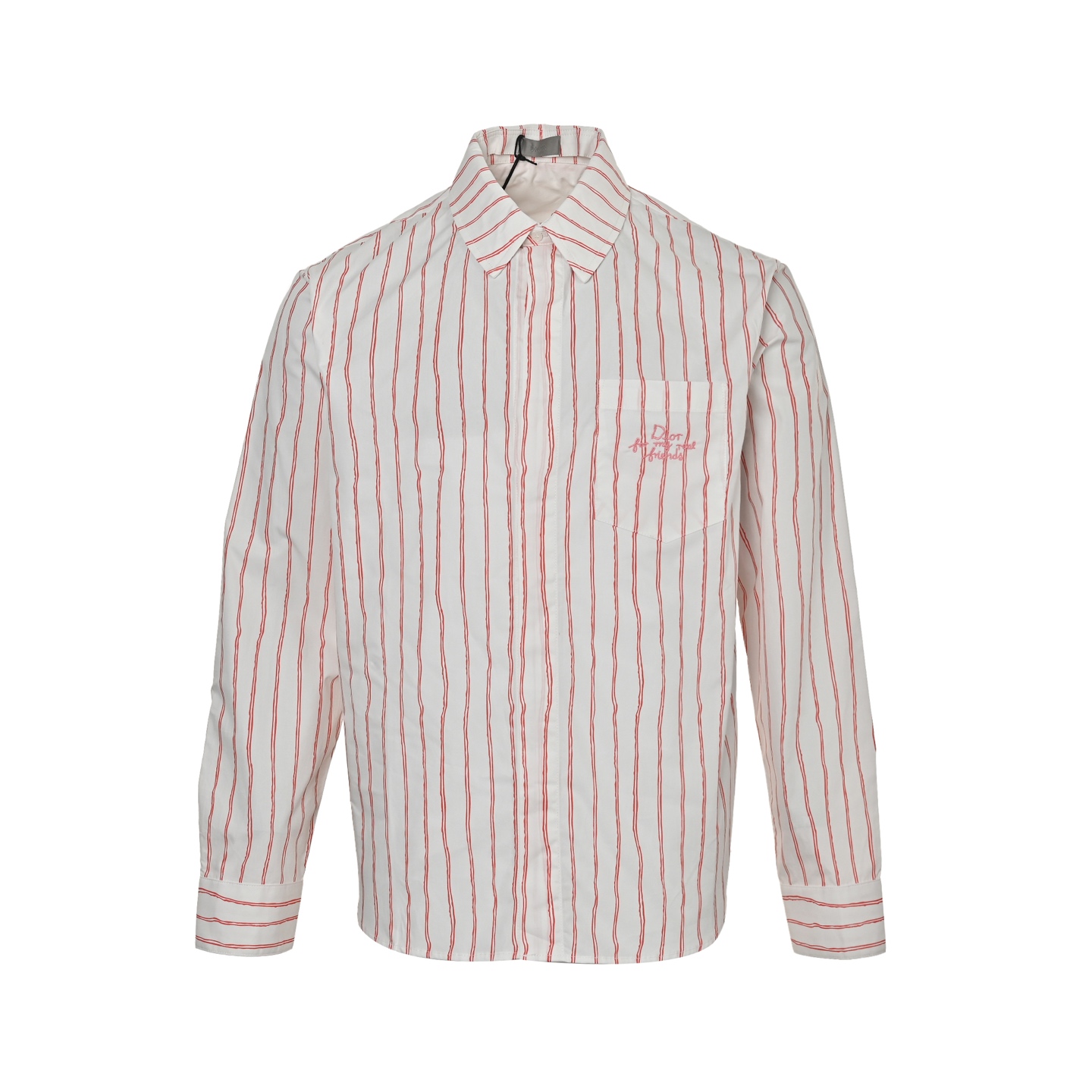 Dior 25ss pocket embroidered striped shirt