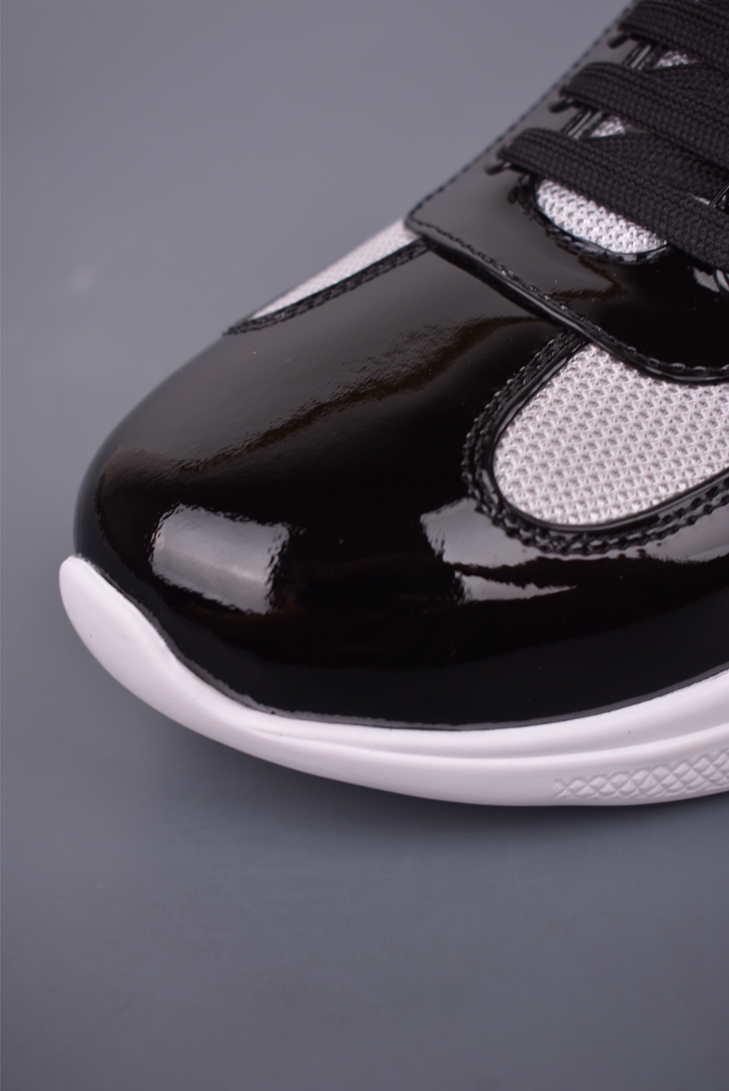 Prada America’s Cup Patent Leather Black and White 4E3400_ASZ_F0002_F_G000