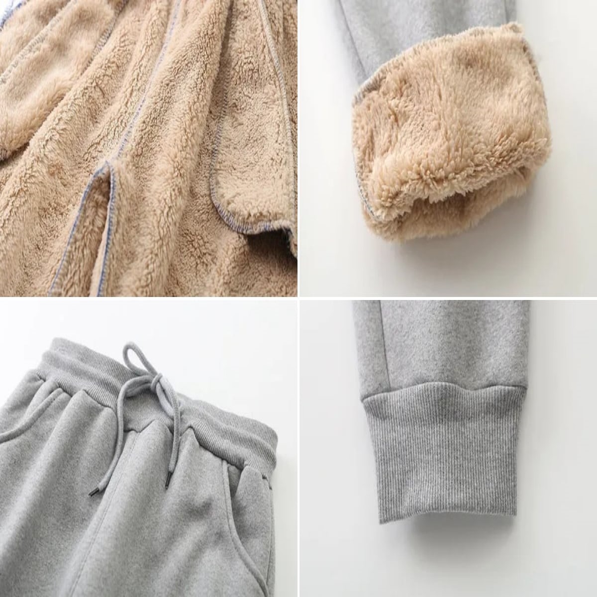 Sherpa Lined Sweatpants-Thermal & Slim