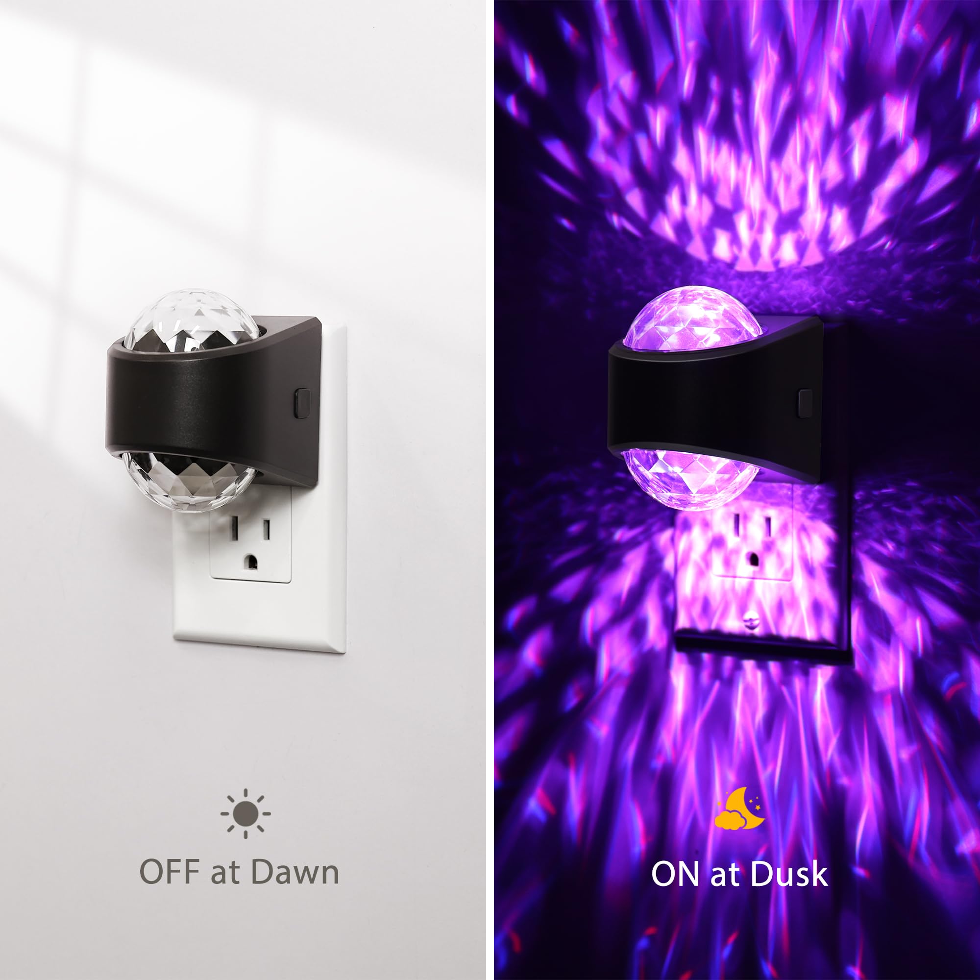 9-Color RGB LED Galaxy Star Night Light Plug into Wall Color Changing Night Light