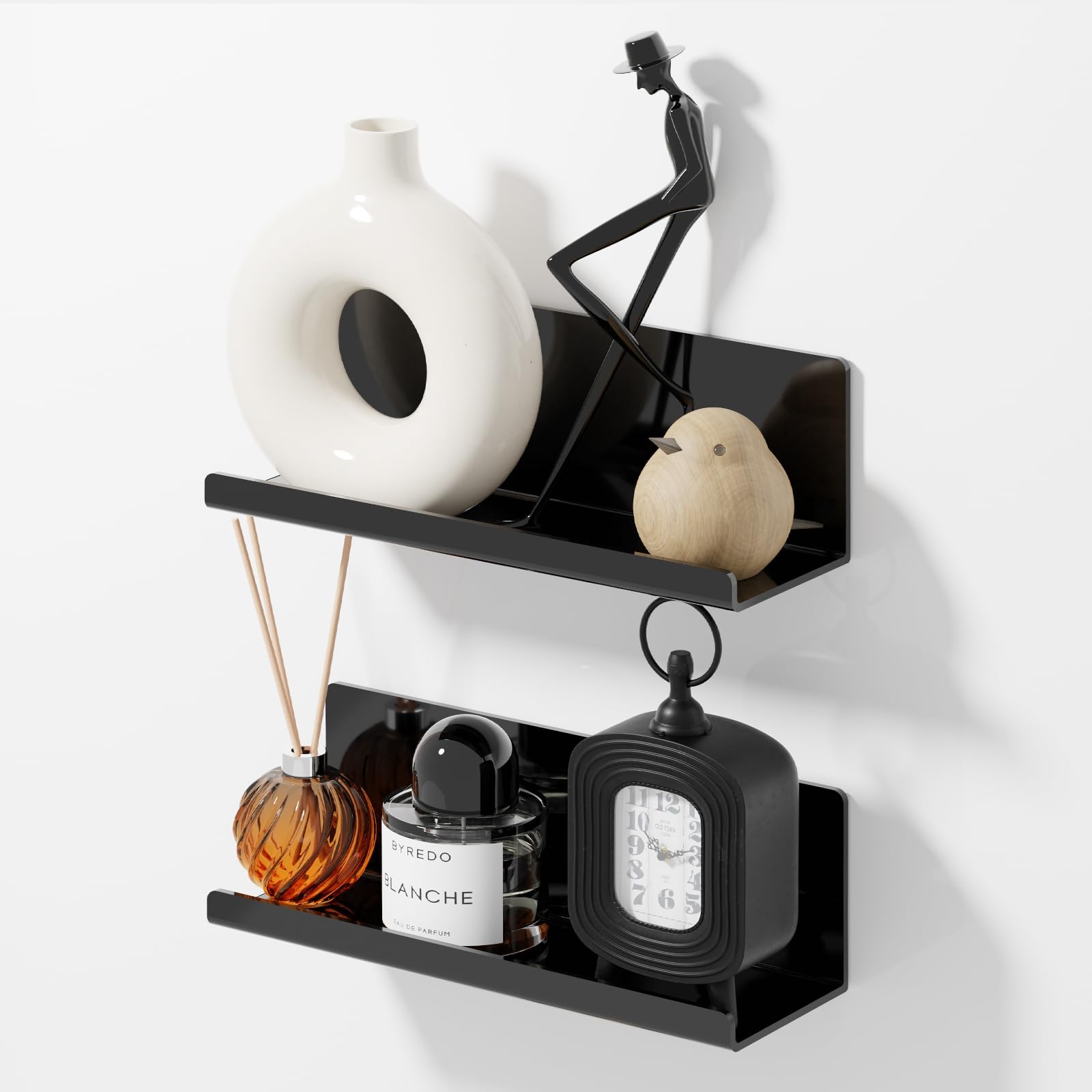 Acrylic Floating Shelves for Wall No Drilling