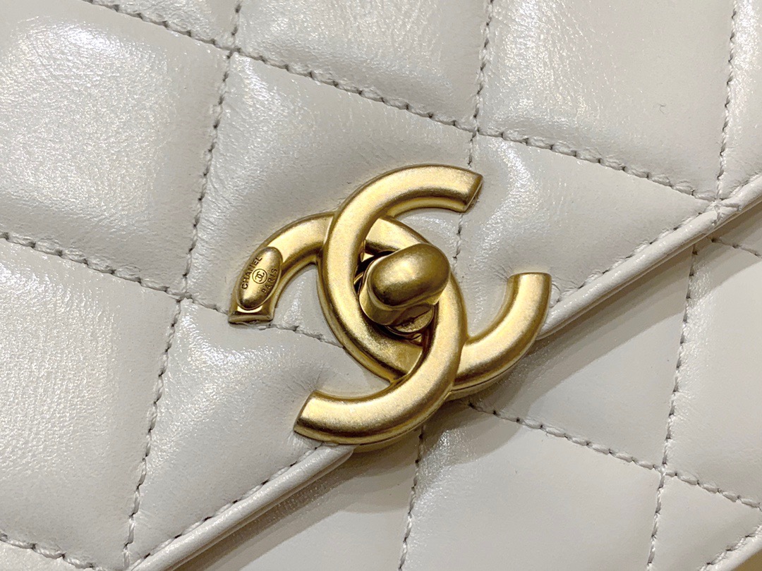 Chanel 2021 Early Fall Haute Couture Collection Double Gold Bead Chain Bag AP2615