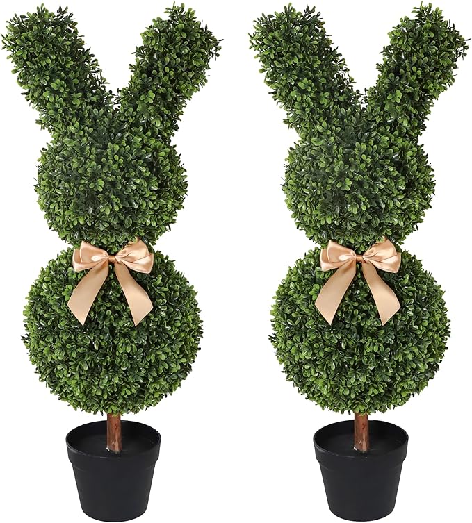 🔥Last day 49% OFF - 🐇Outdoor Artificial Turf Bunny-Shaped Topiary Tree(FREE SHIPPING)