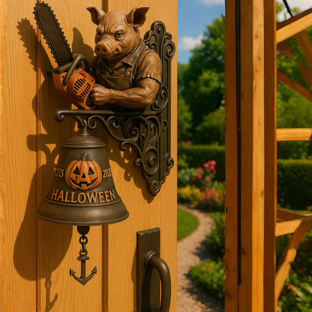 Chainsaw Pig Halloween Bell