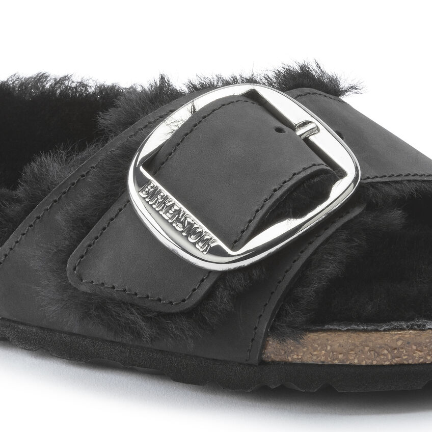 Madrid Big Buckle Shearling Oiled Leather B-88413