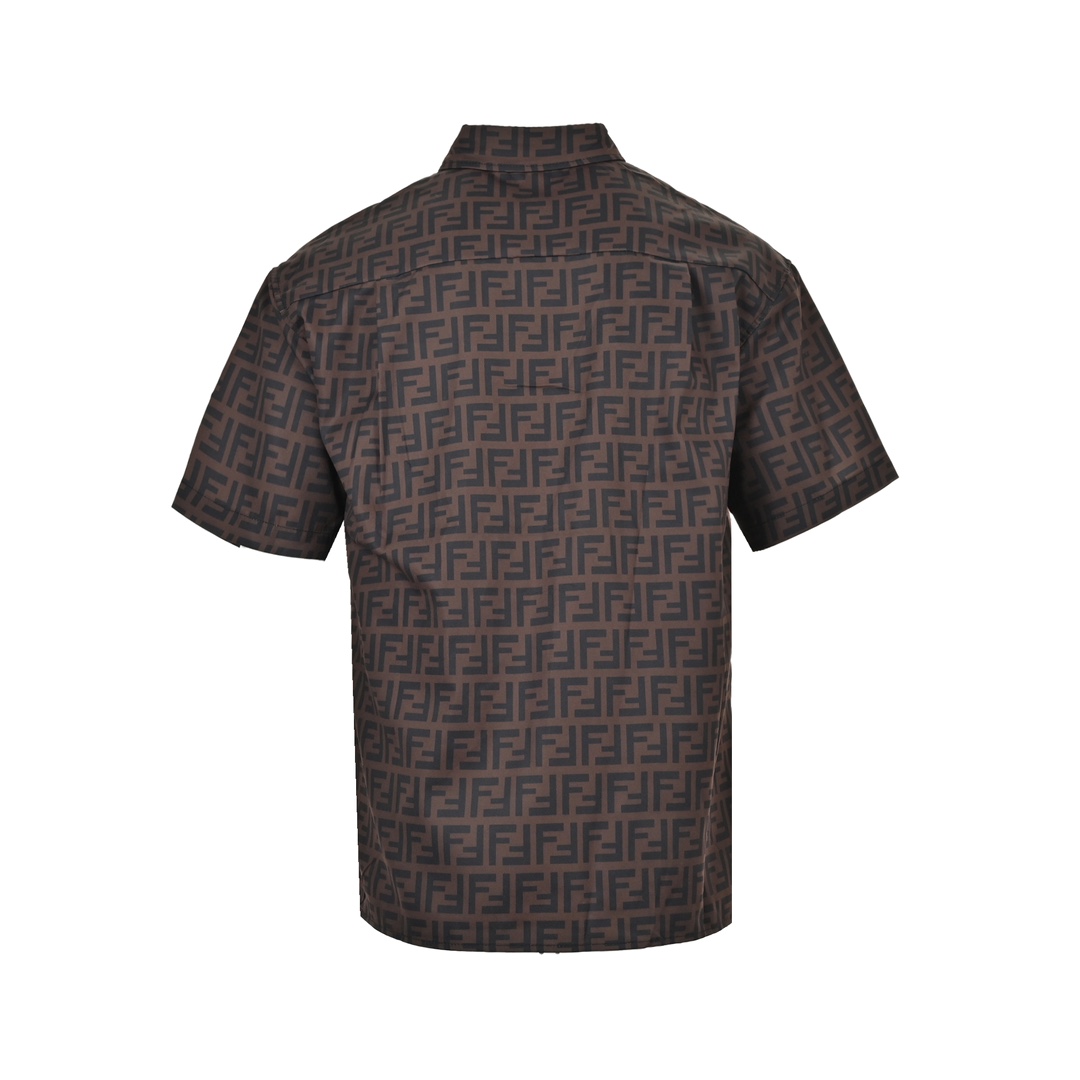Fendi 24ss double F full print short sleeve shirt