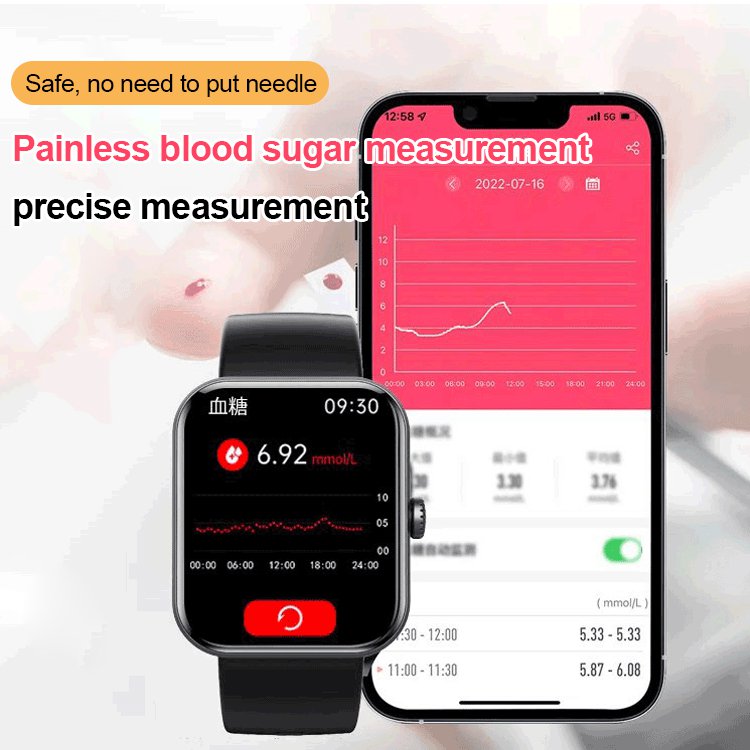All day monitoring of heart rate and blood pressure Bluetooth fashion watch（Support 24 languages）（ Buy 2 free shipping）