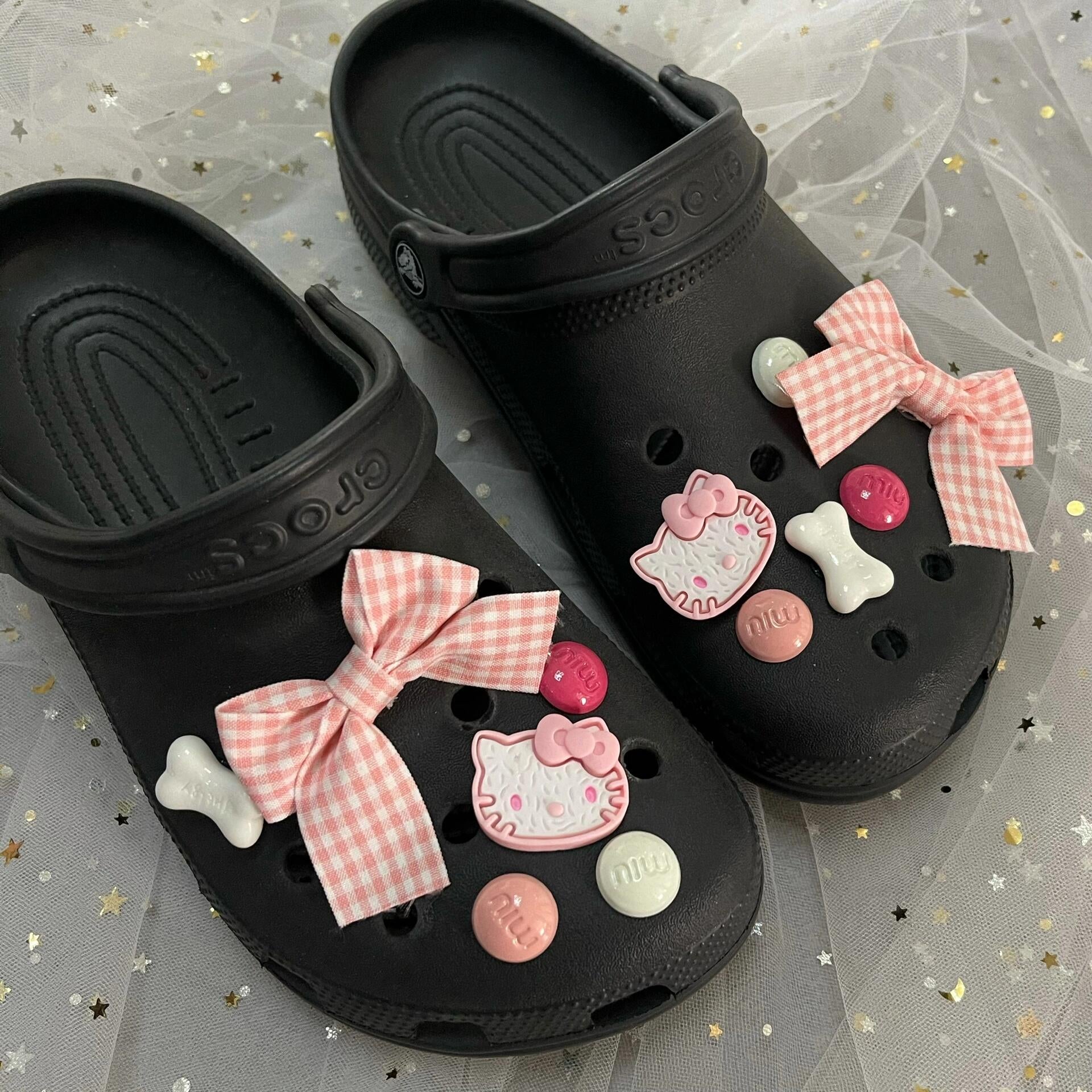 KT Charms Cute Pack Pins Shoe Decoration Croc Accessories for Croc Bags Clogs Slides