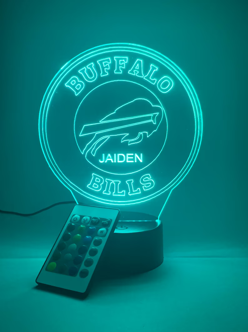 BUFFALO BILLS 3D LAMP PERSONALIZED