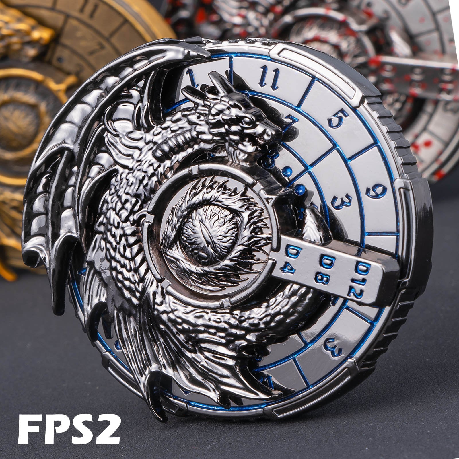 7-in-1 DnD Metal Dragon Compass Dice | Fingertip Gyro 360 Degree