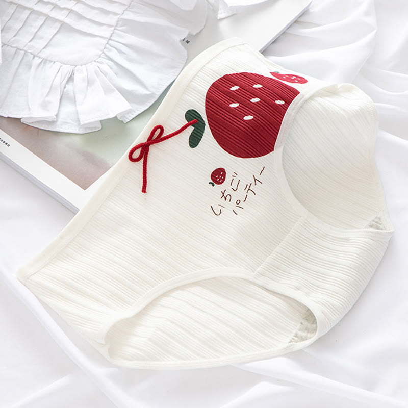 5 Pack Heart Strawberries Print Panty Set