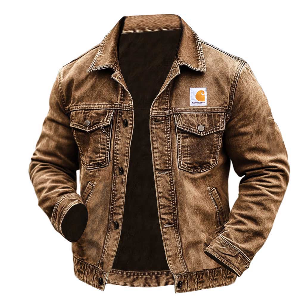 Distressed Denim Jacket for Men - Perfect for Casual and Outdoor Adventures