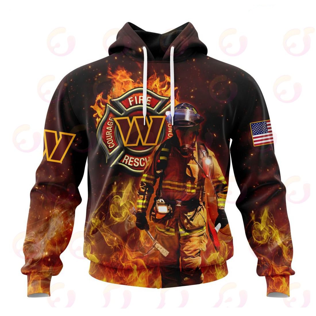 WASHINGTON HONOR FIREFIGHTERS – FIRST RESPONDERS 3D HOODIE