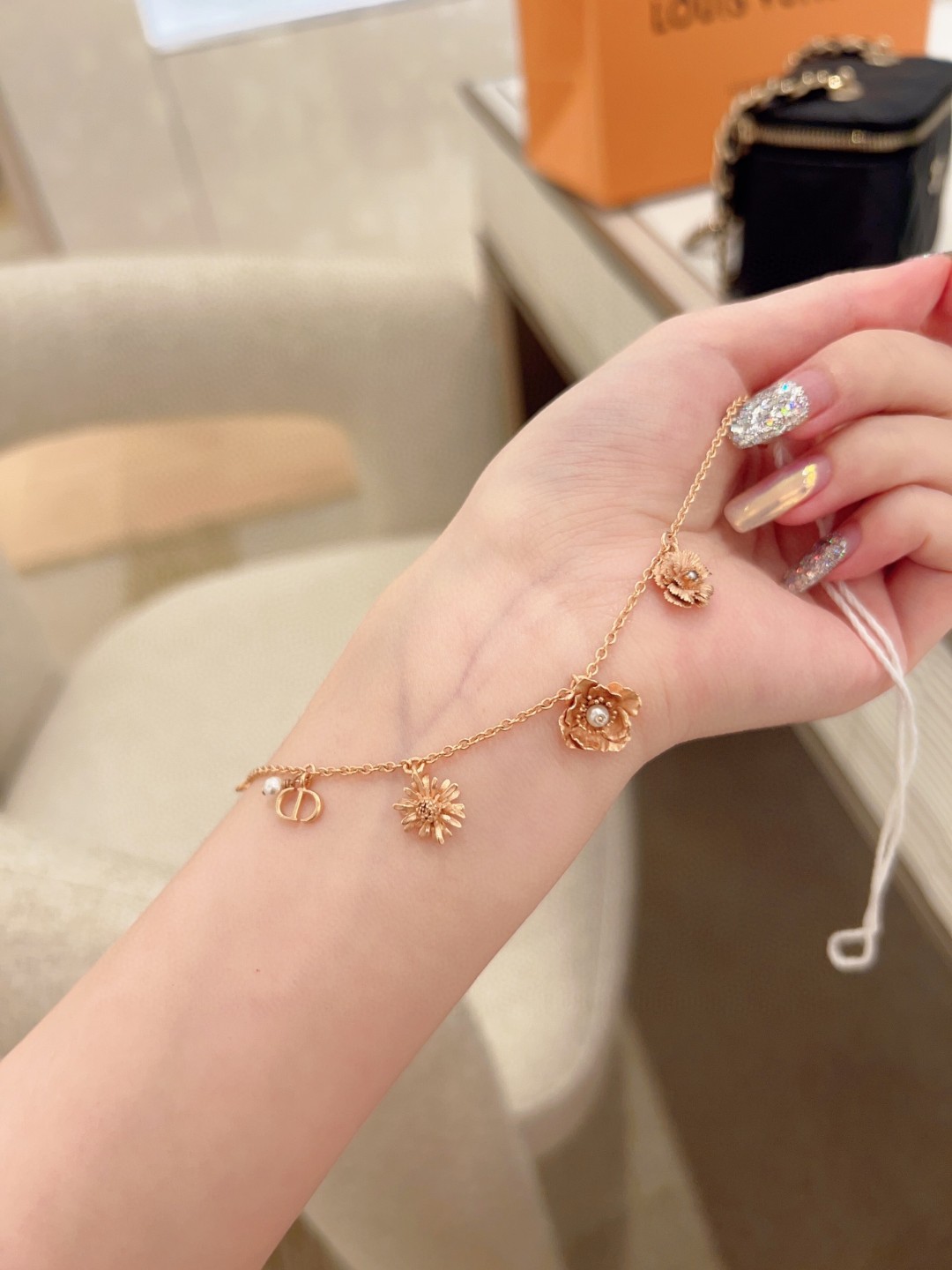Dior cornflower sunflower peony bracelet