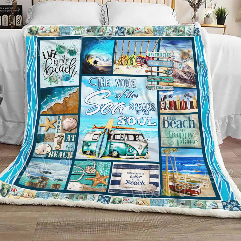 Life Is Better At The Beach Sofa Throw Blanket
