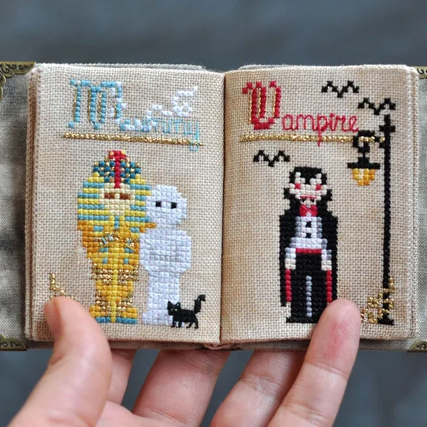 DIY Book of Shadows Halloween Stitch Along Kit- With Instructions