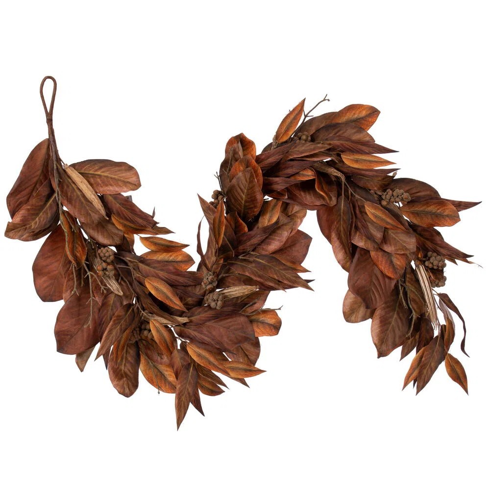🔥Hot Sale🔥Brown Magnolia Leaf Garland