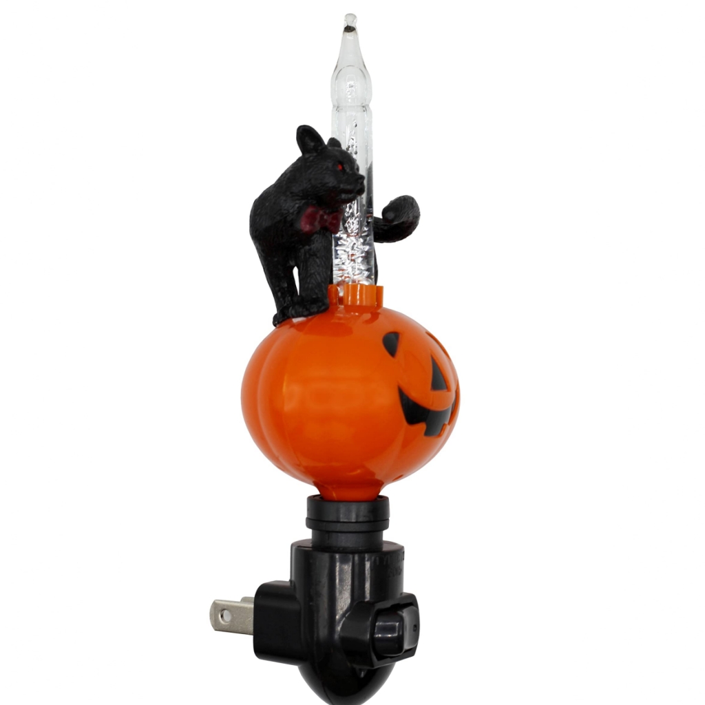 💥ON SALE💥Halloween Pumpkin Jack O' Lantern & Black Cat Bubble Night🎃💡