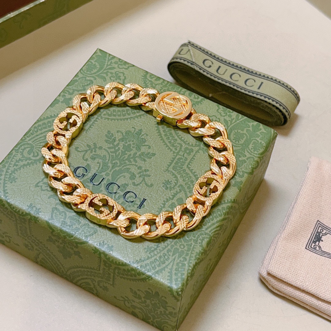 Gucci Gold Flat Bracelet