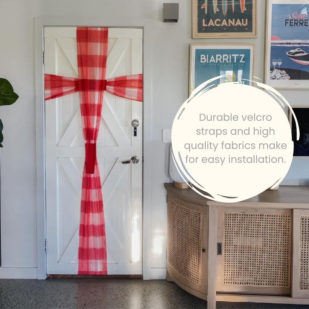 🎅2024 Christmas Promos🔥The Red Door Bow Christmas, Luxury Door Bow, Large Ribbon Wreath Decoration.