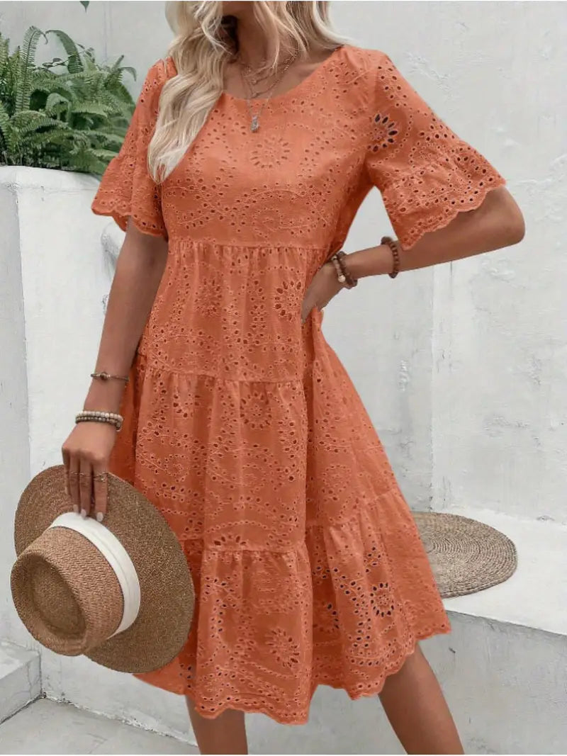 Lace A-Line Mini Dress