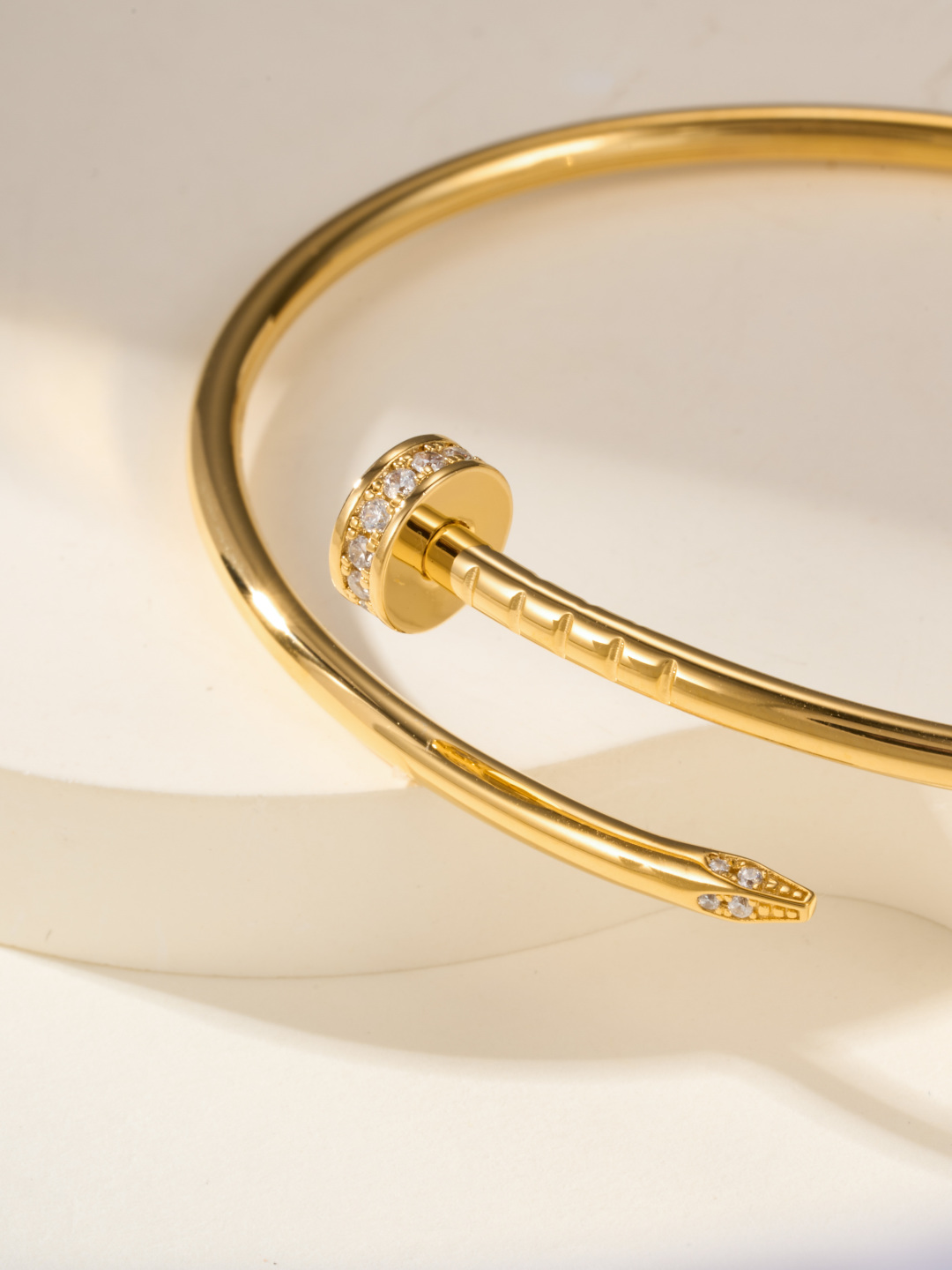 Cartier Head and Tail Diamond Nail Thin Version Nail Bracelet