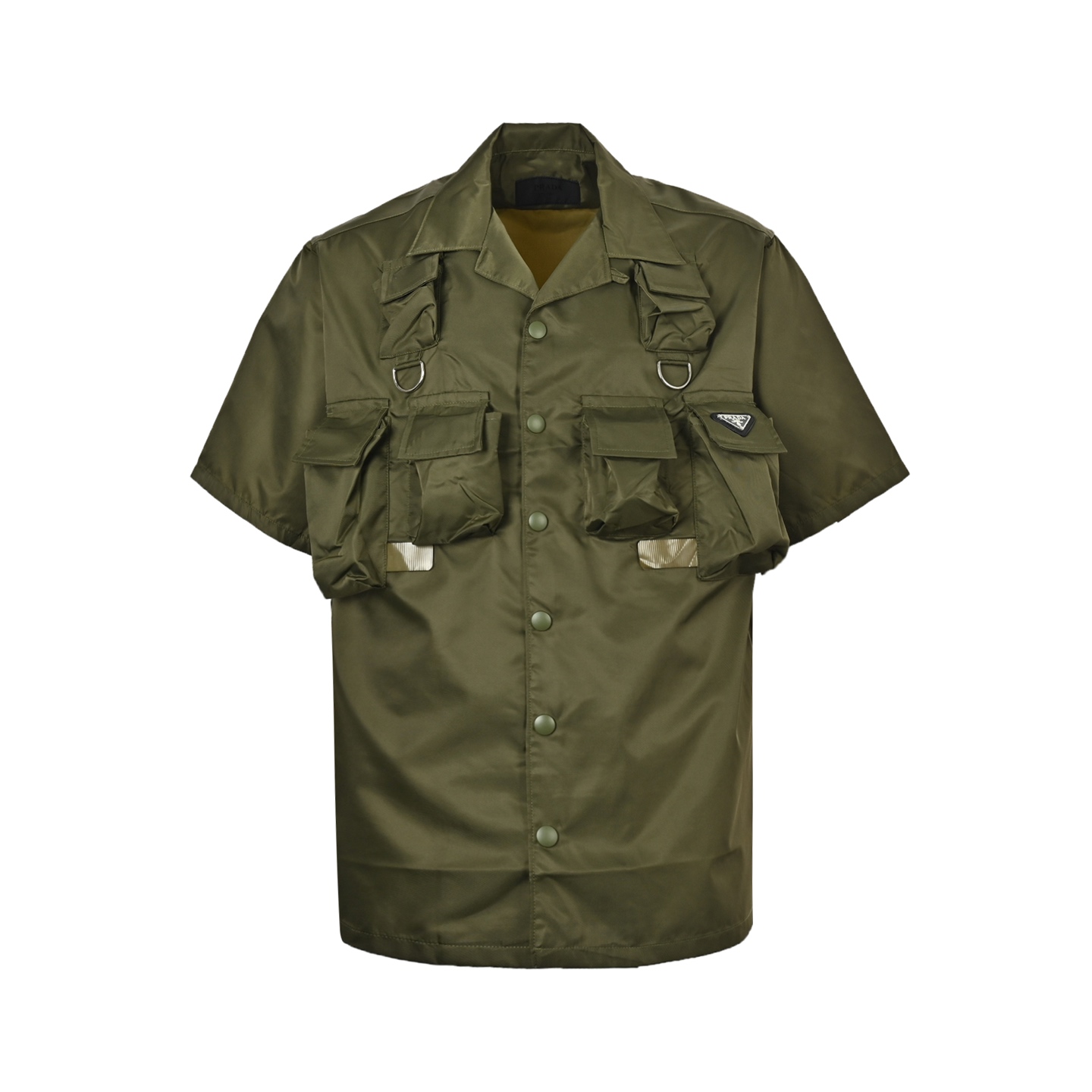 Prada Multi-pocket Technical Nylon Short Sleeve Shirt