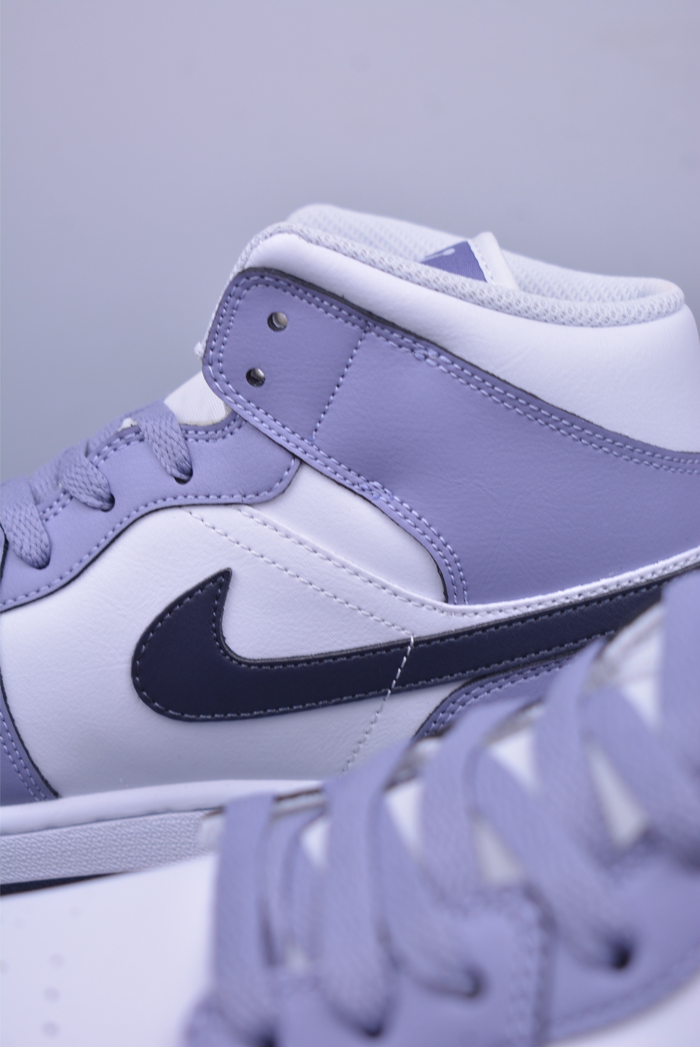 Nike Air Jordan 1 Mid AJ1 Basketball Shoes White Purple DQ8426-145