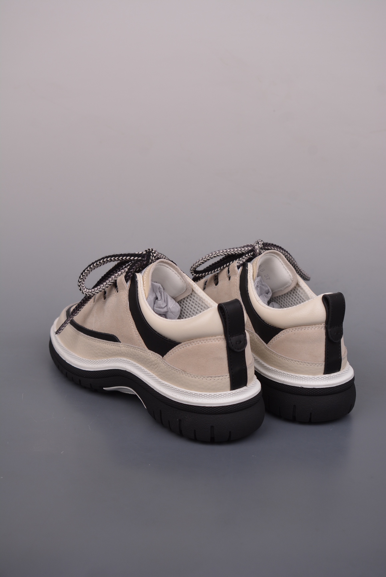 Chanel Cruise Logo Casual Low Black and White