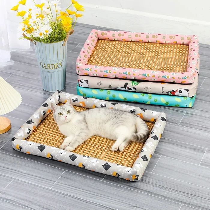 🔥Last Day Promotion-60% OFF🔥Ice Rattan Cooling Bed For Cats/Dogs