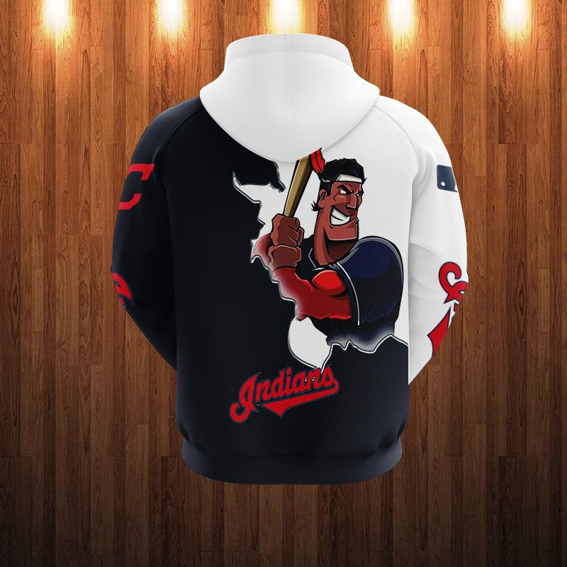 CLEVELAND INDIANS HOODIES 3D MASCOT DESIGN