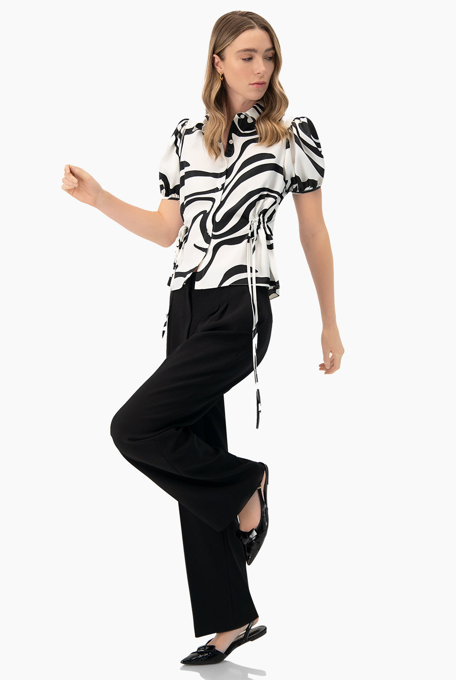 Blusa estampada camisera
