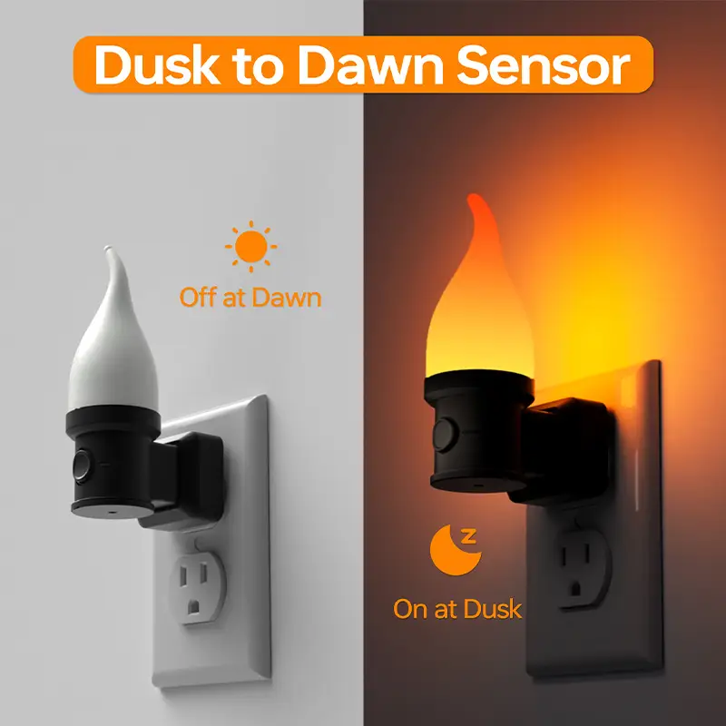 🎄CHRISTMAS ON SALE🔥Flickering Candle Nightlight with Dusk to Dawn Sensor