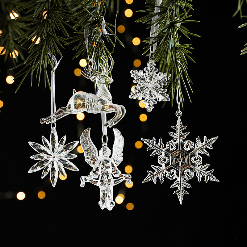 🎅2024 Christmas Promos🔥Christmas decorations sequins acrylic transparent pendant
