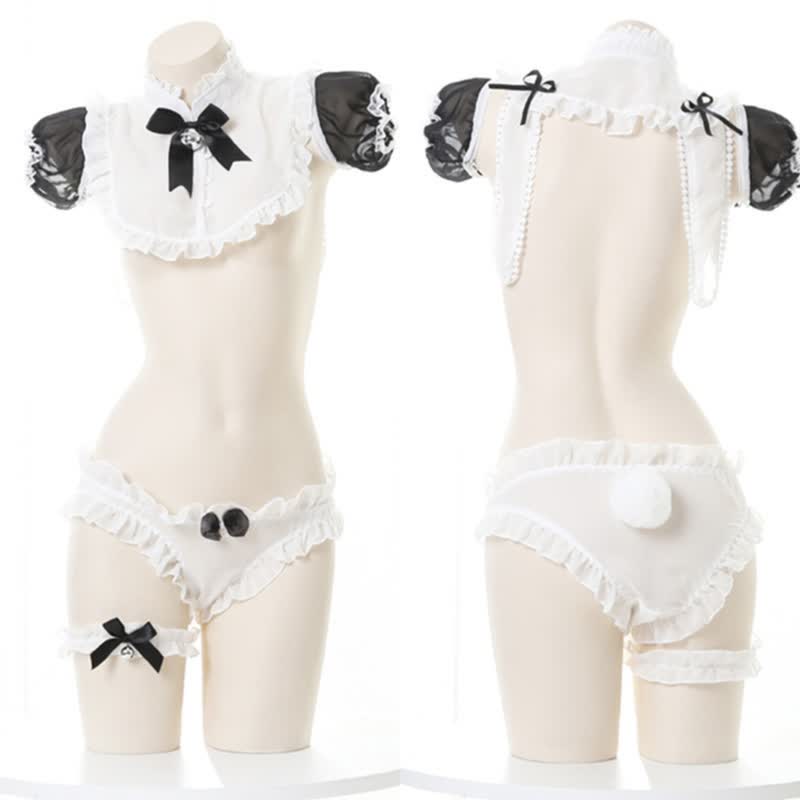 Bunny Tail Sexy Lingerie Oversleeves Leg Circle