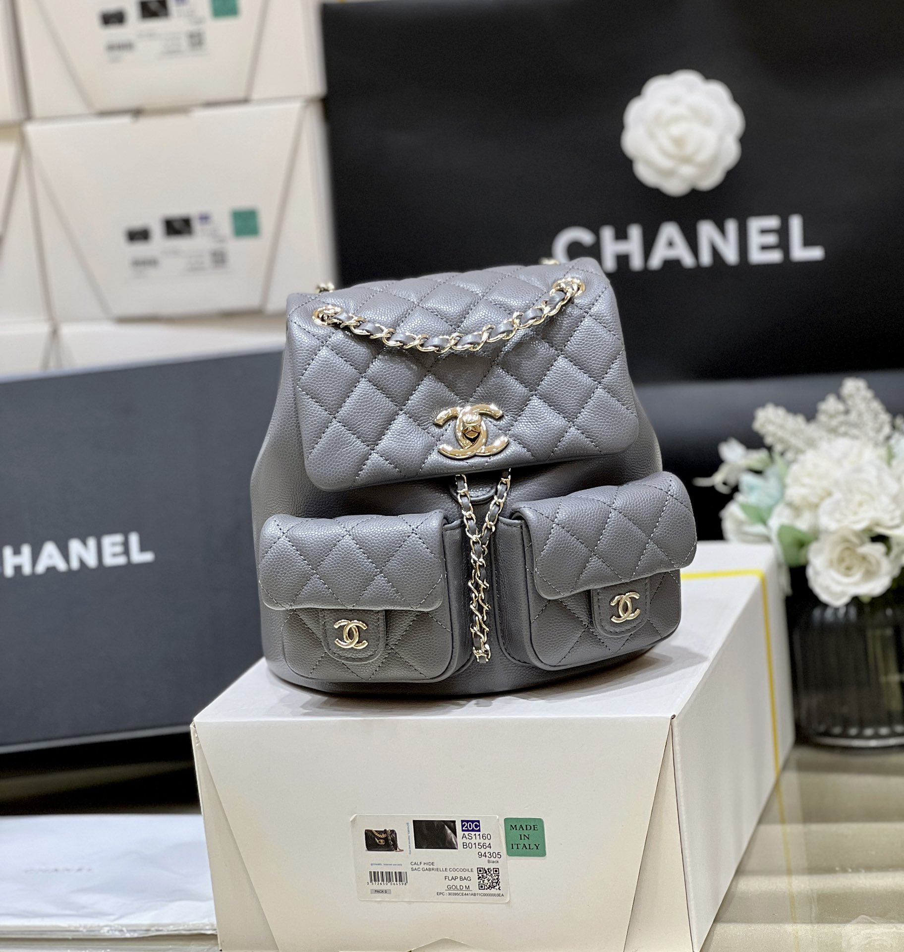 Chanel 24A duma double backpack 3860