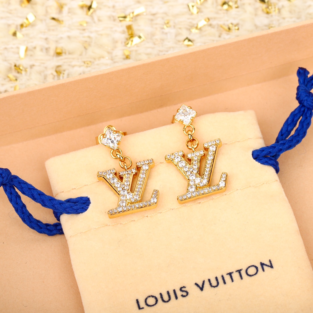 Louis Vuitton diamond earrings
